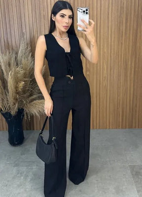 Cropped Kayla Laço - Preto