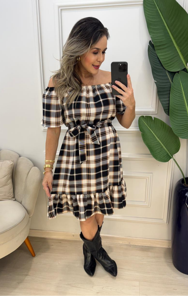 Vestido Andressa Xadrez